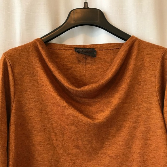 Claudine wool mix scoop neck 3/4 sleeve top - Picture 3 of 10